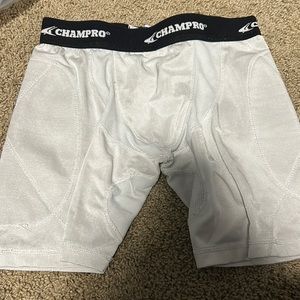 Women’s white padded sliding shorts
